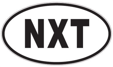 NXT - 3 Letter Initials Oval Sticker