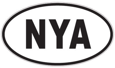 NYA - 3 Letter Initials Oval Sticker