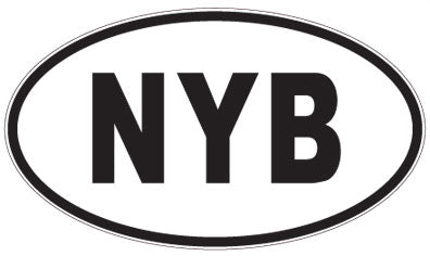 NYB - 3 Letter Initials Oval Sticker