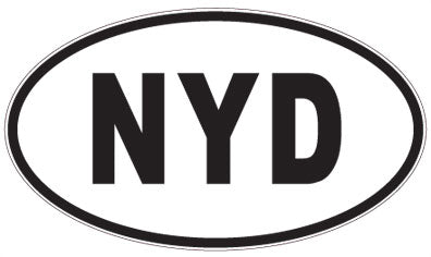 NYD - 3 Letter Initials Oval Sticker