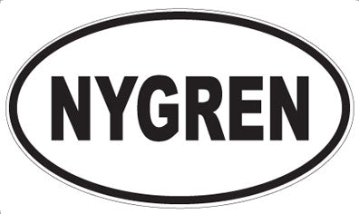 NYGREN - Oval Sticker