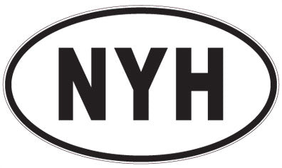 NYH - 3 Letter Initials Oval Sticker