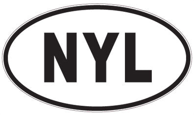 NYL - 3 Letter Initials Oval Sticker