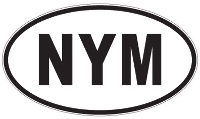 NYM - 3 Letter Initials Oval Sticker