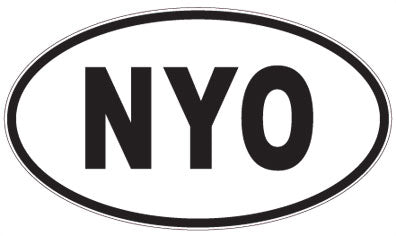 NYO - 3 Letter Initials Oval Sticker