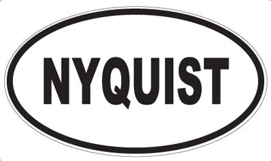 NYQUIST - Oval Sticker
