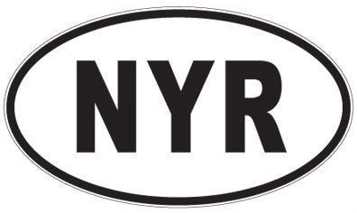NYR - 3 Letter Initials Oval Sticker