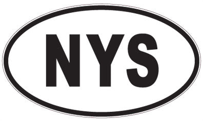 NYS - 3 Letter Initials Oval Sticker