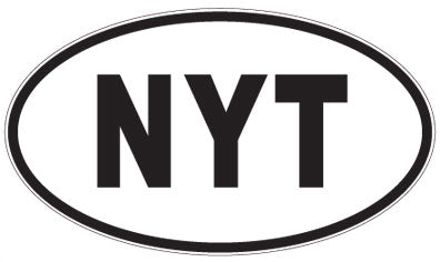 NYT - 3 Letter Initials Oval Sticker