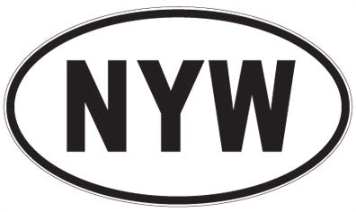 NYW - 3 Letter Initials Oval Sticker