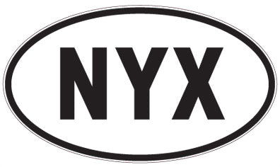 NYX - 3 Letter Initials Oval Sticker
