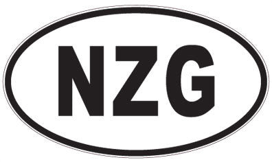 NZG - 3 Letter Initials Oval Sticker