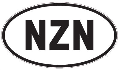 NZN - 3 Letter Initials Oval Sticker