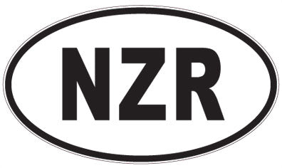 NZR - 3 Letter Initials Oval Sticker