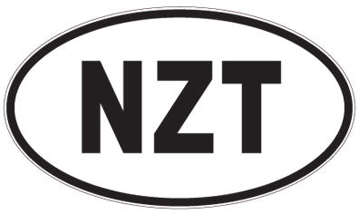 NZT - 3 Letter Initials Oval Sticker