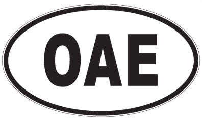 OAE - 3 Letter Initials Oval Sticker