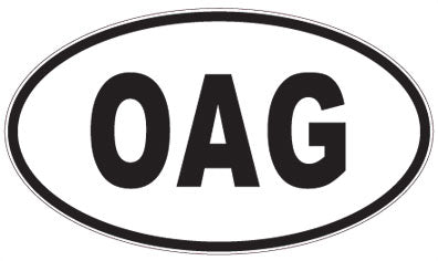 OAG - 3 Letter Initials Oval Sticker