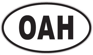OAH - 3 Letter Initials Oval Sticker