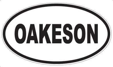 OAKESON - Oval Sticker
