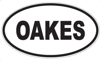 OAKES - Oval Magnet