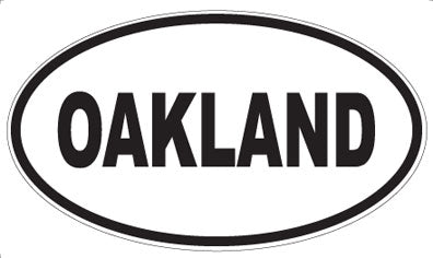 OAKLAND - Oval Magnet