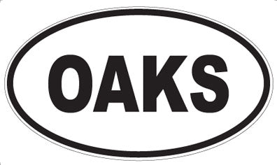OAKS - Oval Sticker