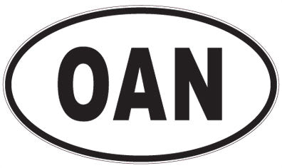 OAN - 3 Letter Initials Oval Sticker