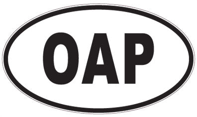 OAP - 3 Letter Initials Oval Sticker