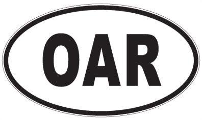 OAR - 3 Letter Initials Oval Sticker