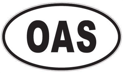 OAS - 3 Letter Initials Oval Sticker