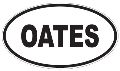 OATES - Oval Sticker
