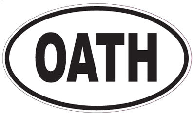 OATH - Oval Sticker