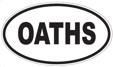 OATHS - Oval Sticker