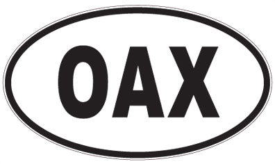 OAX - 3 Letter Initials Oval Sticker