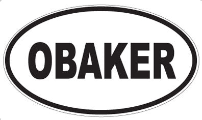 OBAKER - Oval Sticker