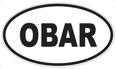 OBAR - Oval Sticker