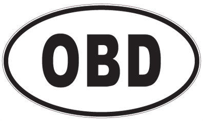 OBD - 3 Letter Initials Oval Sticker