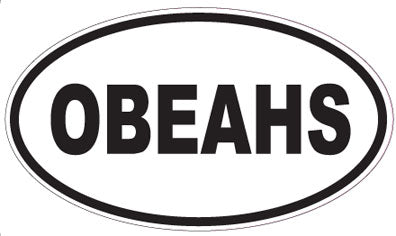 OBEAHS - Oval Sticker