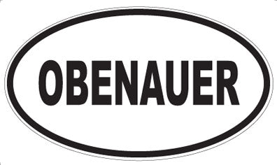 OBENAUER - Oval Sticker