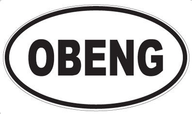 OBENG - Oval Sticker