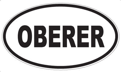 OBERER - Oval Sticker