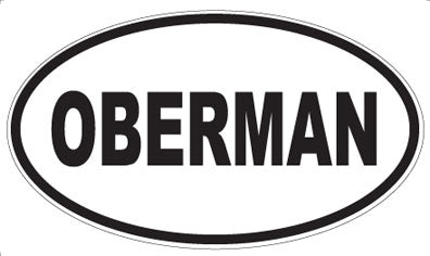 OBERMAN - Oval Sticker