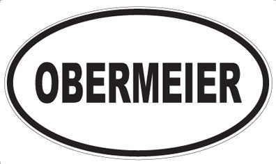 OBERMEIER - Oval Sticker