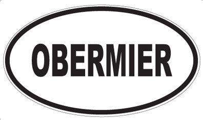 OBERMIER - Oval Sticker