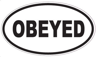 OBEYED - Oval Sticker