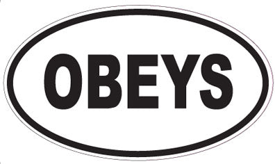 OBEYS - Oval Magnet