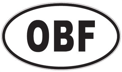 OBF - 3 Letter Initials Oval Sticker