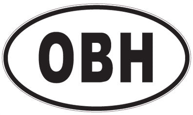 OBH - 3 Letter Initials Oval Sticker