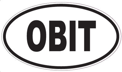 OBIT - Oval Sticker