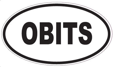 OBITS - Oval Magnet